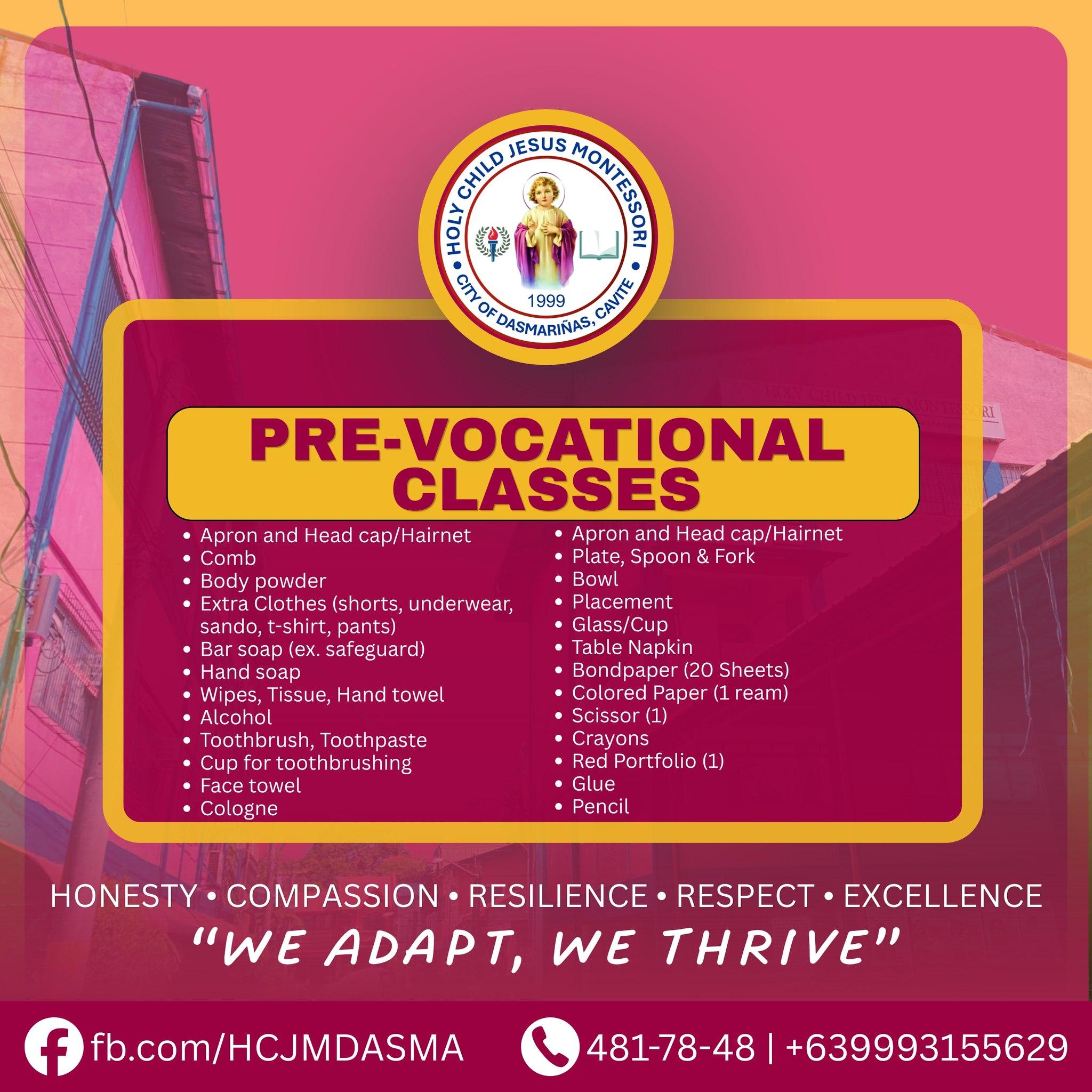 Pre-vocational Materials