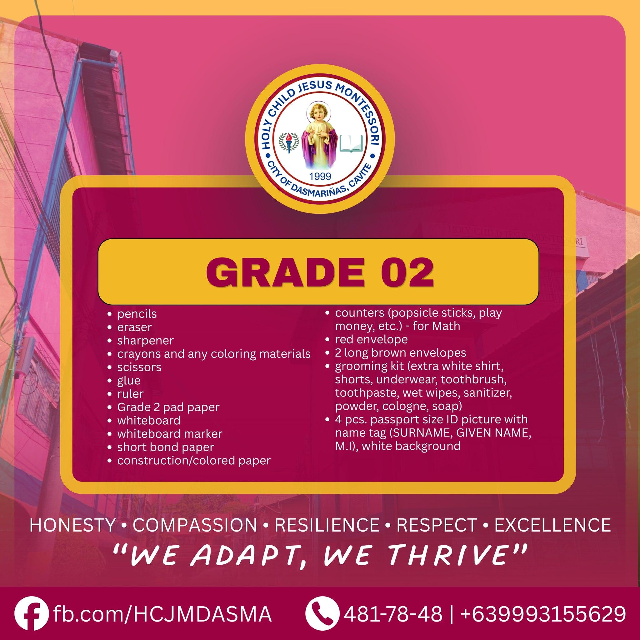 Grade 2 Materials